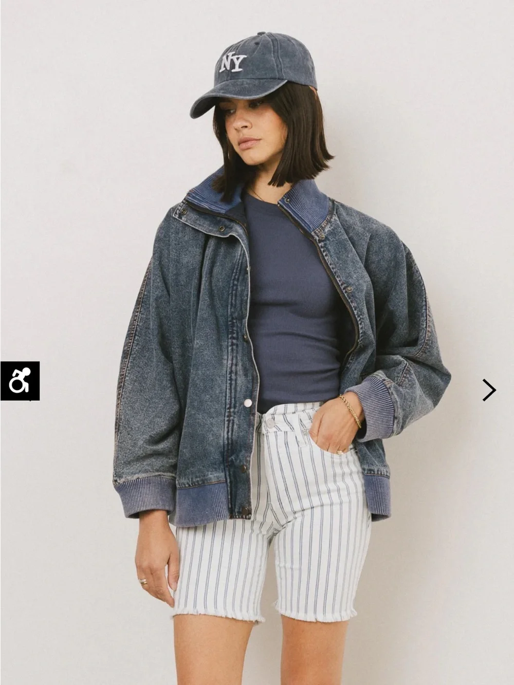 Paige Denim Jacket in Medium Wash - Picture 2 of 8